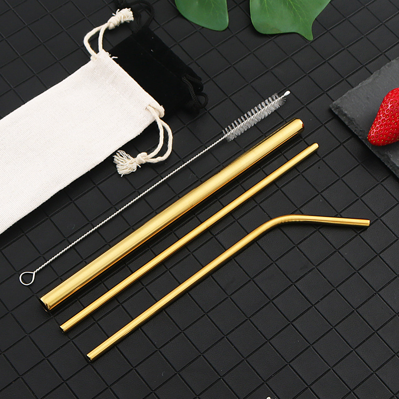 Eco-friendly And Durable Stainless Steel Straw Set