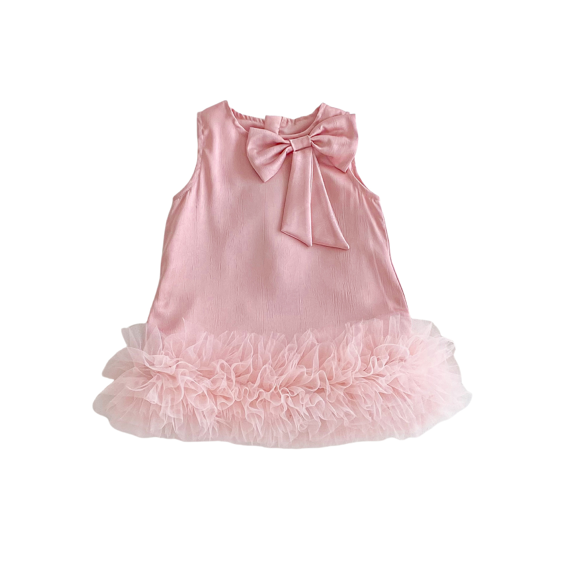 Children's Korean-style Dress With Bow - Image 4