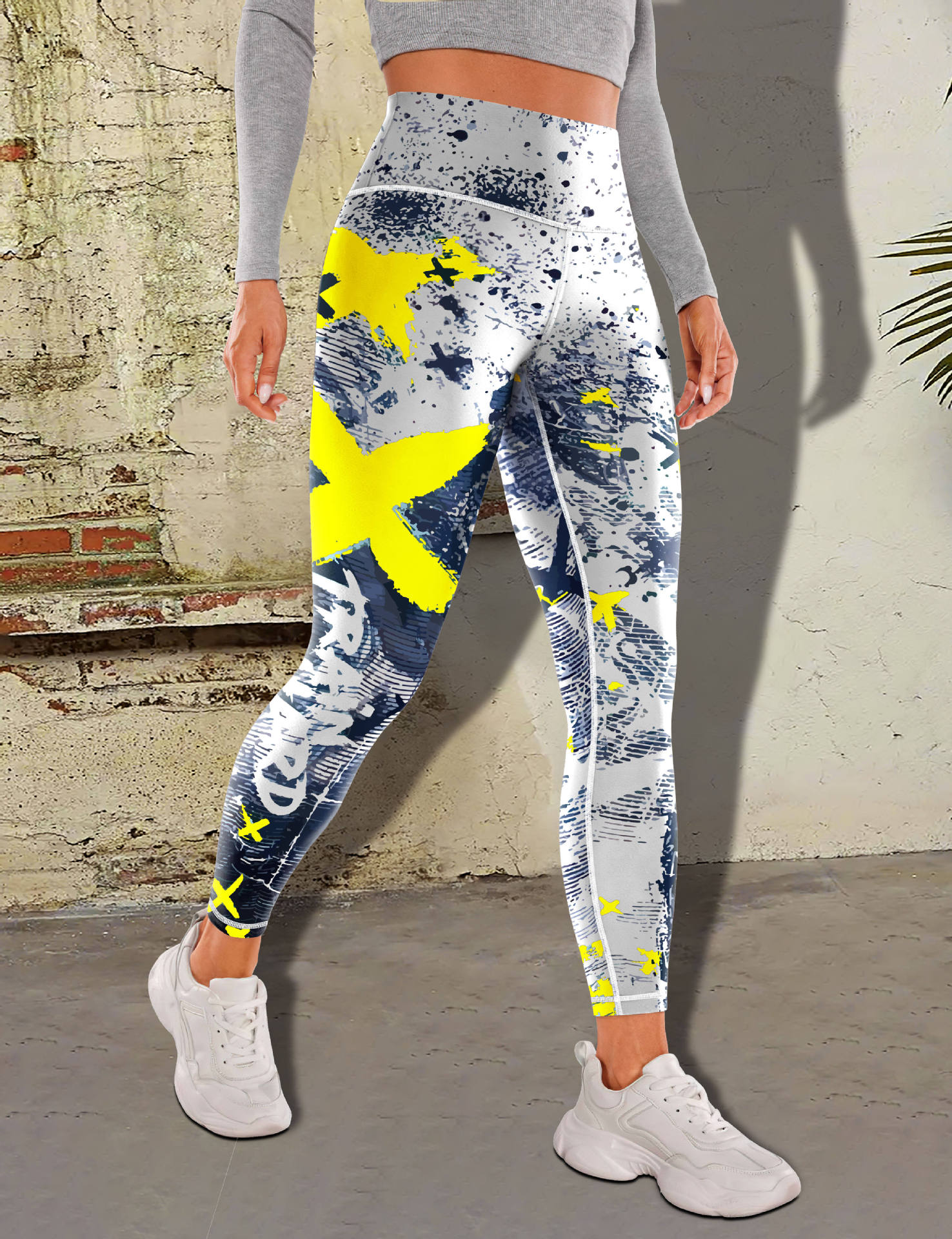 Title 2, New Printed Sports Fitness High Waist Tight Yog...