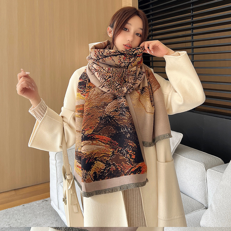 Artificial Cashmere Scarf Elegant Shawl Fashion High Sense - Image 4