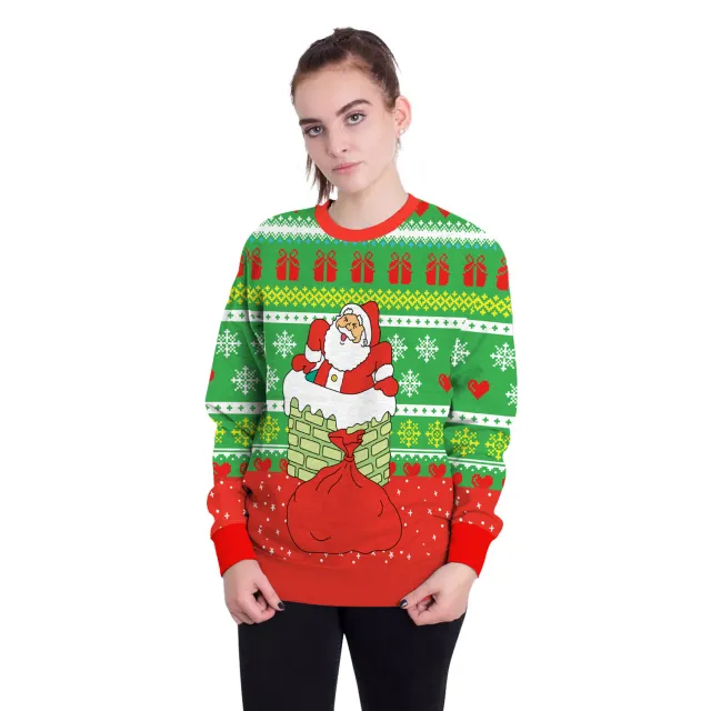 Women's Christmas 3D Digital Printed Pullover Sweatshirt Swys036 Xl - Shop at LoveMi