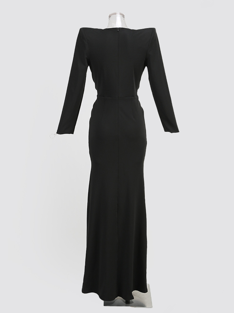 Long-Sleeve High-Waist Maxi Dress, picture 8 of 8