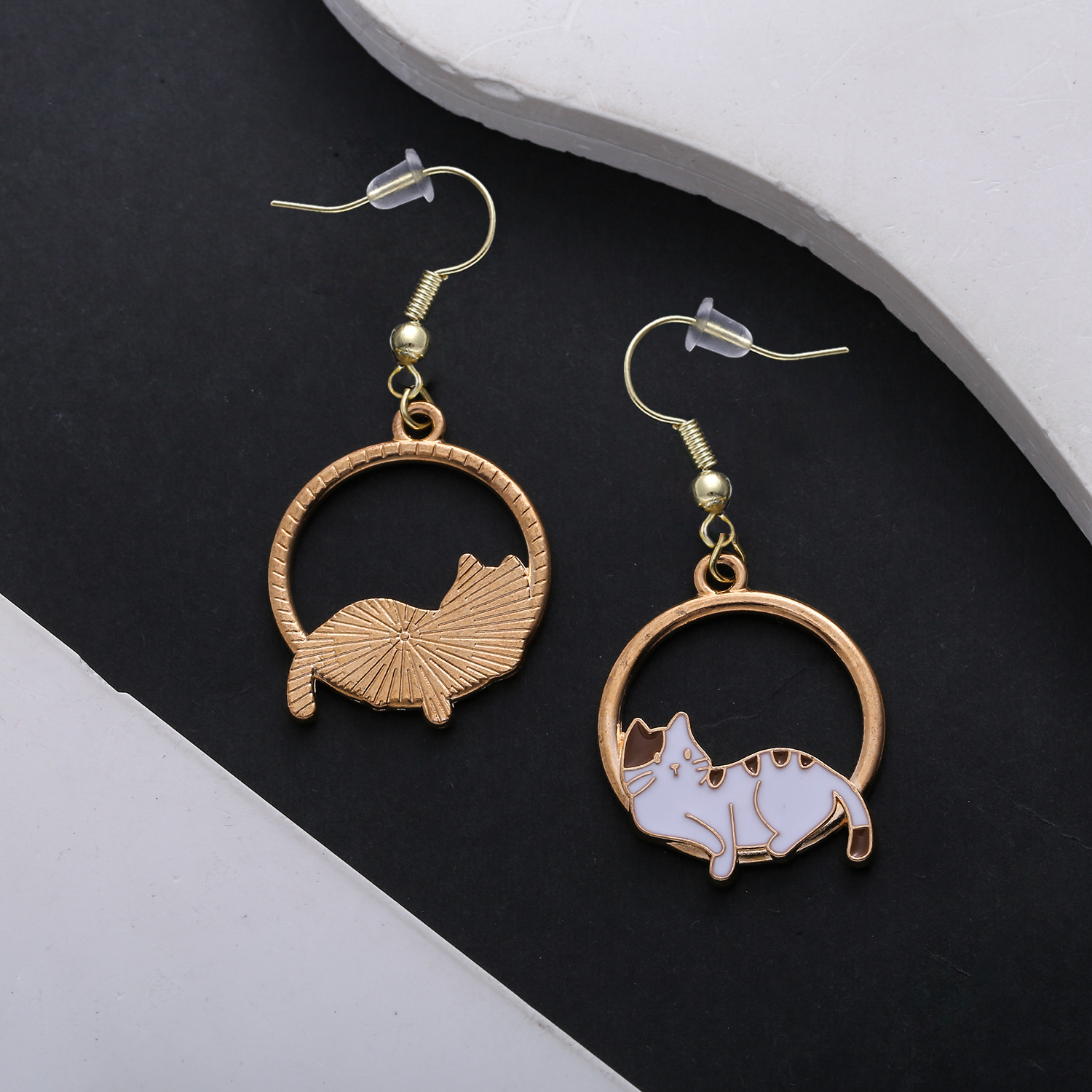 Lazy Little Cat Earrings