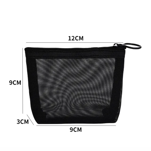 Mesh Cosmetic Bag Storage High grade Transparent Triangle Small Size - Shop at LoveMi