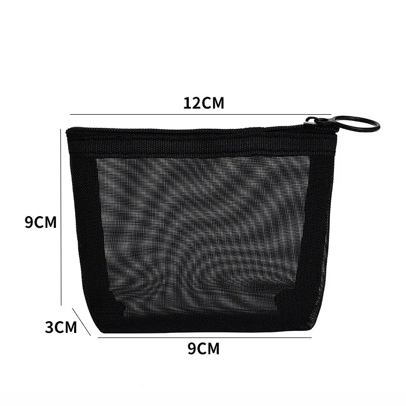 Mesh Cosmetic Bag Storage High-grade Transparent - Triangle Small Size