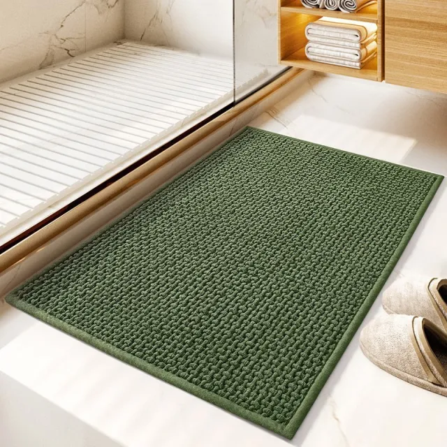 Bathroom Floor Mat With Strong Absorbent Foot Pad Muller Garden Green - Shop at LoveMi