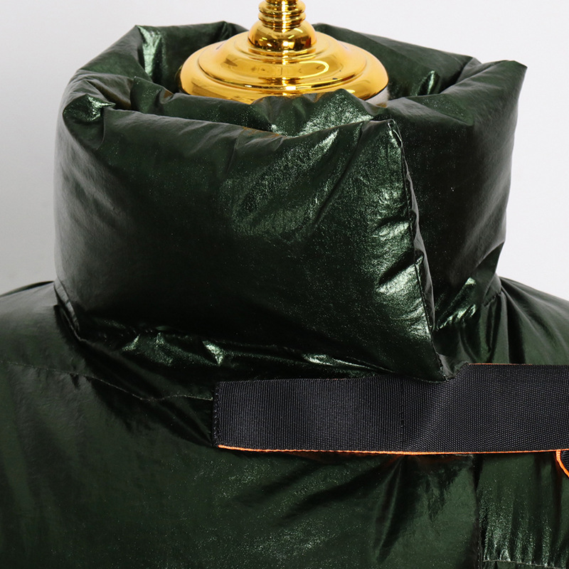 European And American Thick Warm Down Cotton-padded Coat Irregular Design