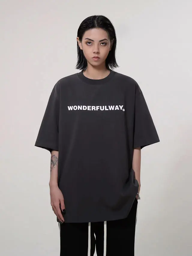 Loose Japanese Style Simple Half Sleeve Couple T shirt Gray - Shop at LoveMi