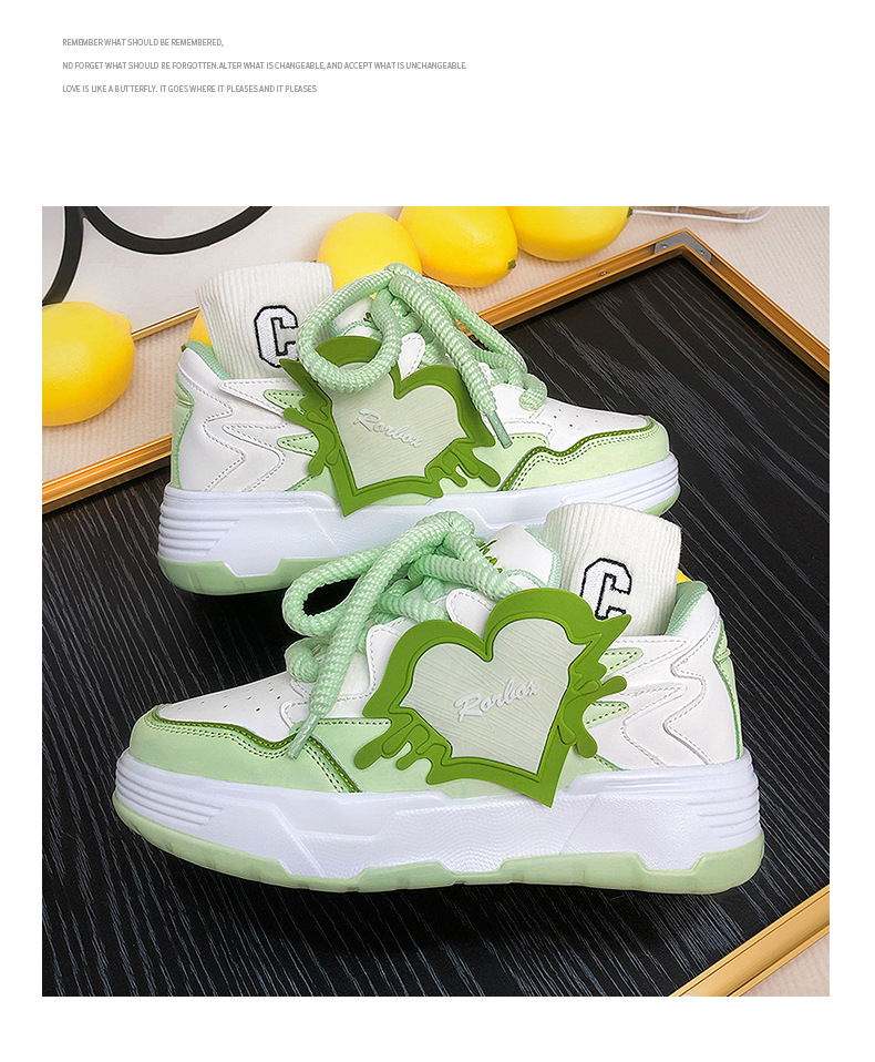 Color Contrast Patchwork Bread Shoes Increased By Light Casual Shoes - Image 23