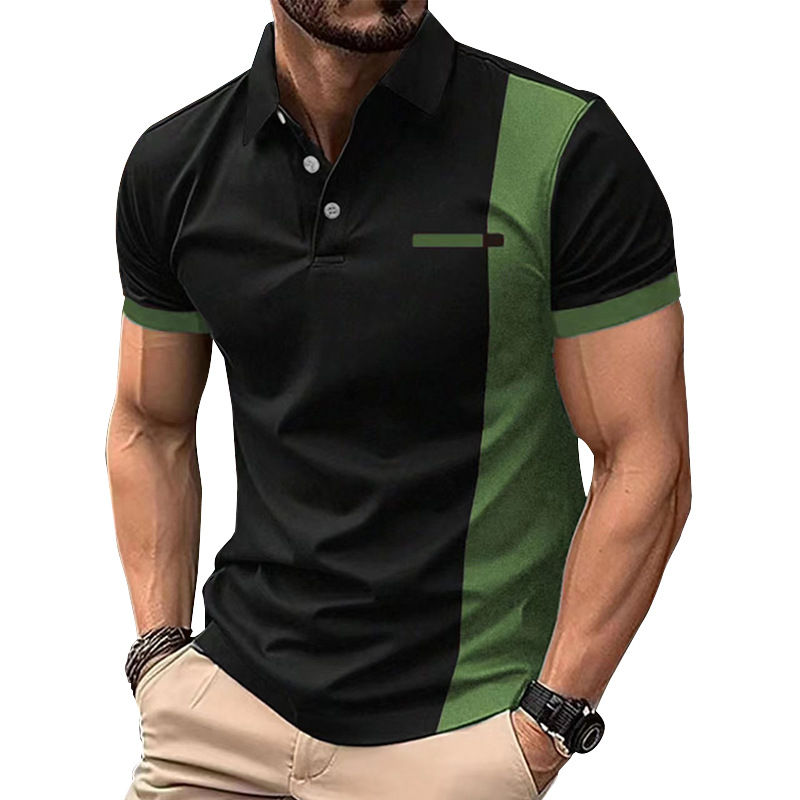 Title 11, Sommer Streifen Herren Sport Polo Shirt. Atmung...