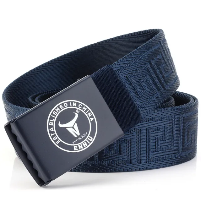Nylon Outdoor Leisure Metal Buckle Belt Royal Blue - Shop at LoveMi