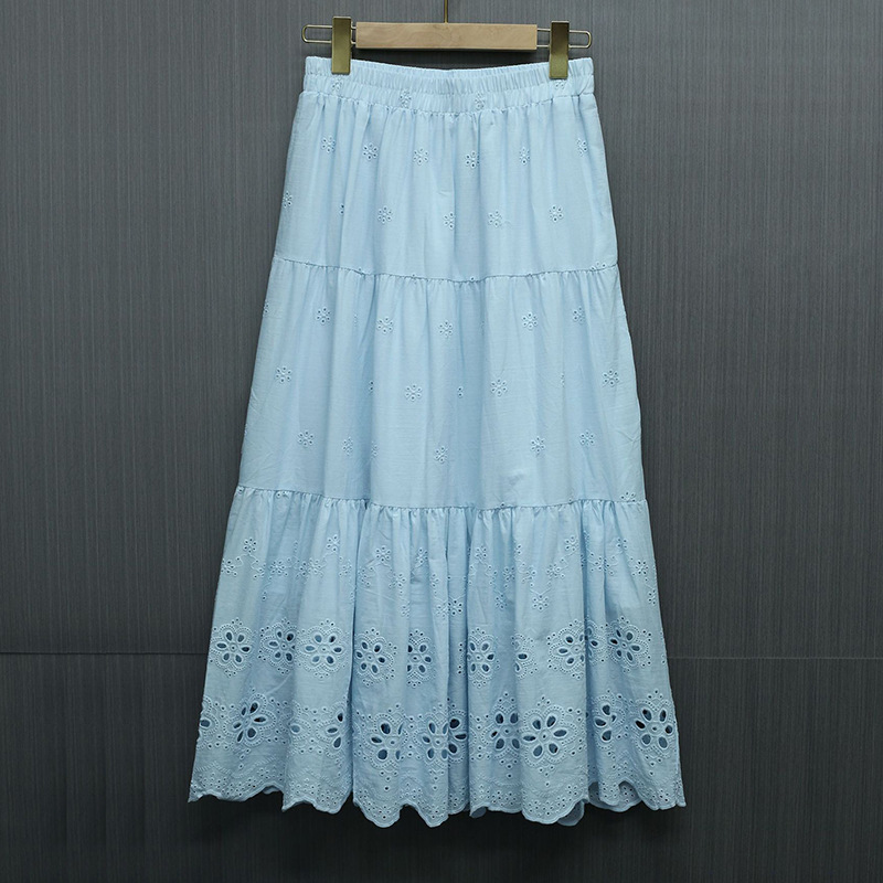 White Mid-length Skirt For Women