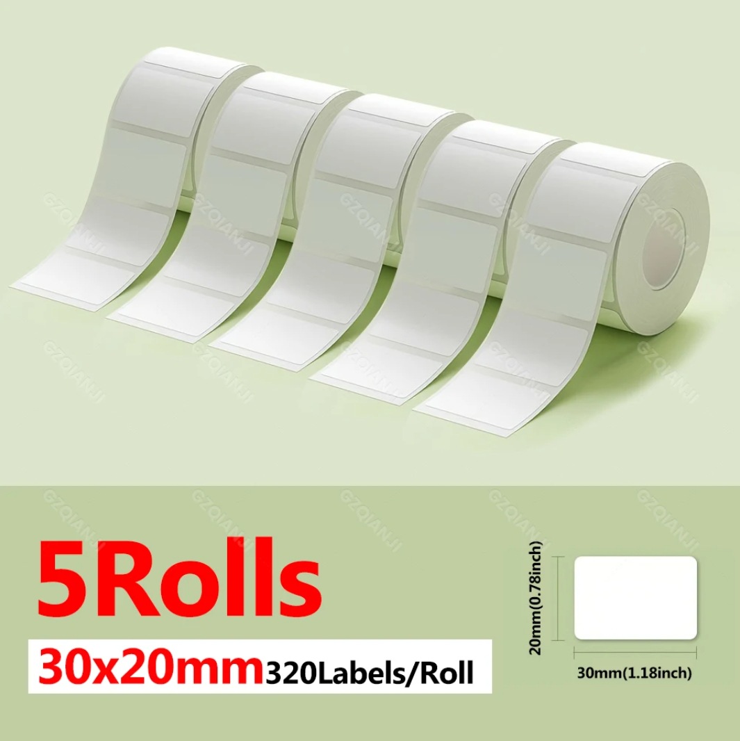 5 Rolls 30X20mm