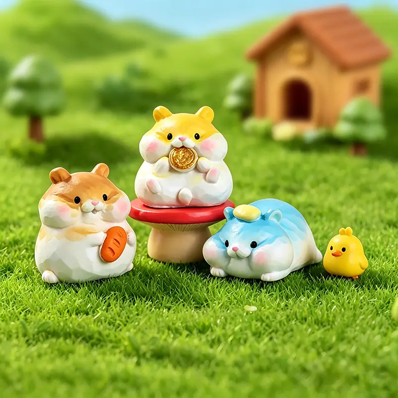 Creative Animal Hamster Resin Decorative Ornament