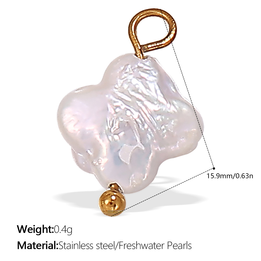 Fresh-style From The Ocean Collection Stainless Steel Pendant Necklace With 18K Gold Plating