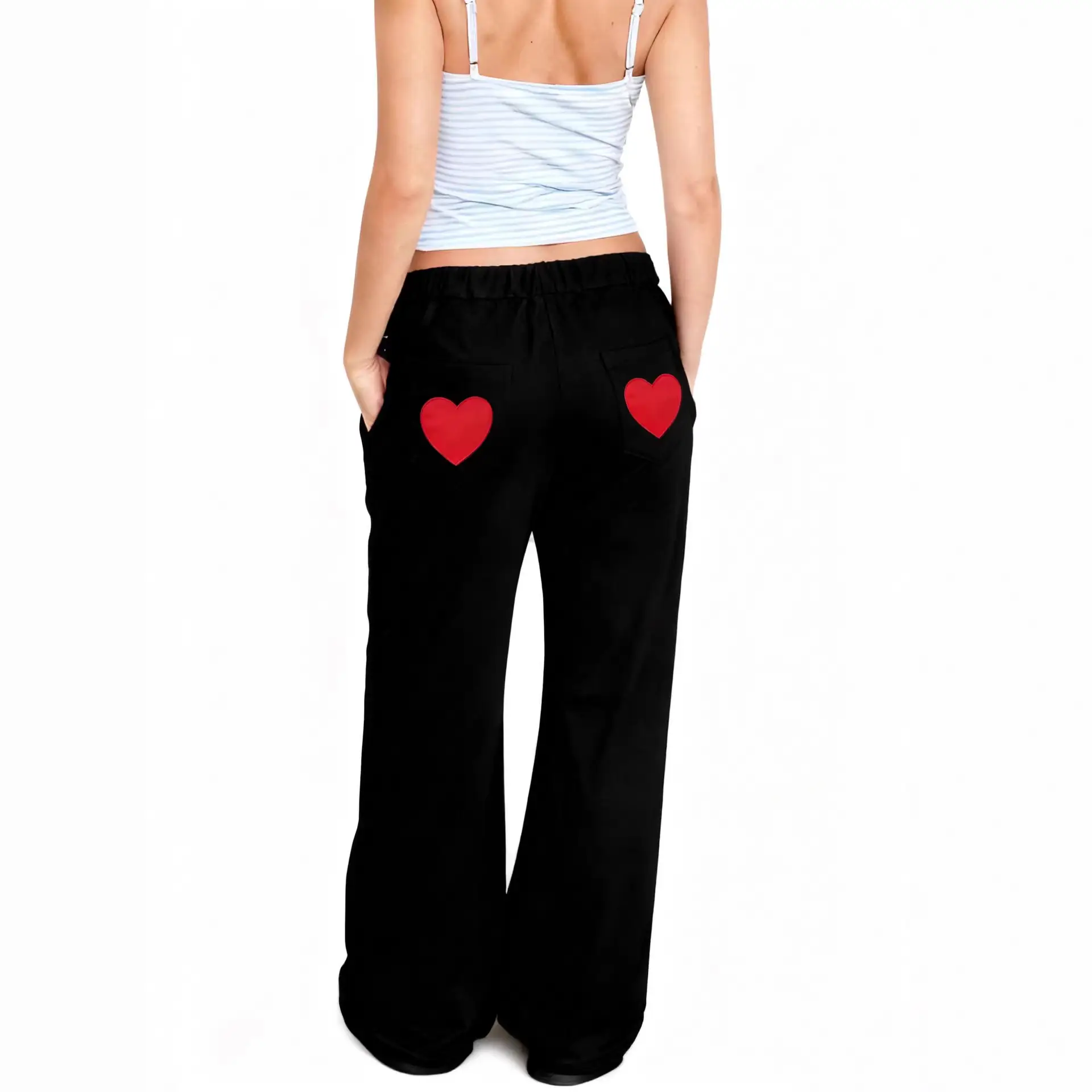 Womens High-waisted Straight-leg Jogger Pants Trendy And Stylish