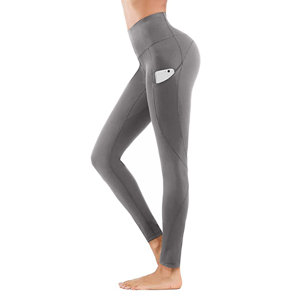 Title 4, Damen Fitness Leggings, uni, hoher Bund, Push-U...