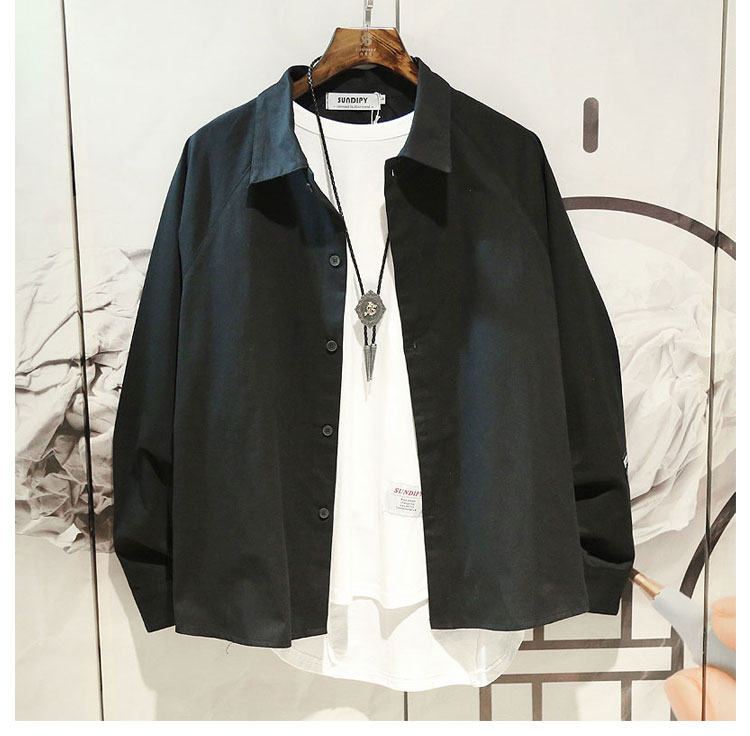 Title 3, Loose Shirt Jacket Trend Hong Kong Style Japane...