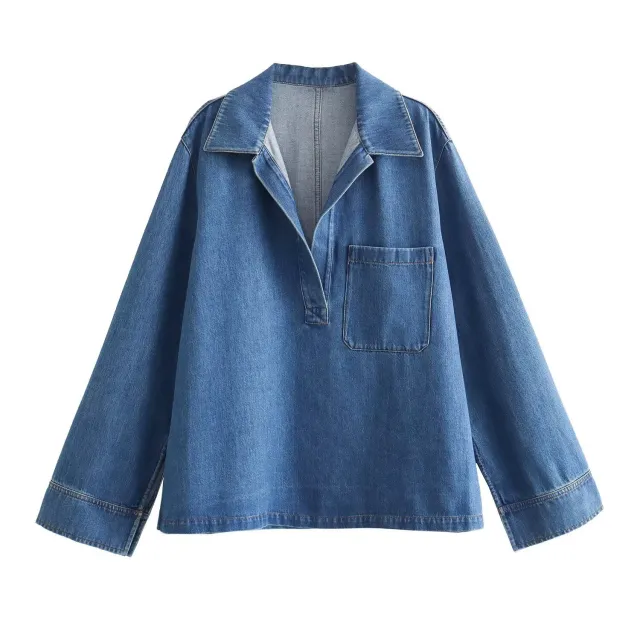 Women's Washed Blue Denim Top And Trousers Top - Shop at LoveMi