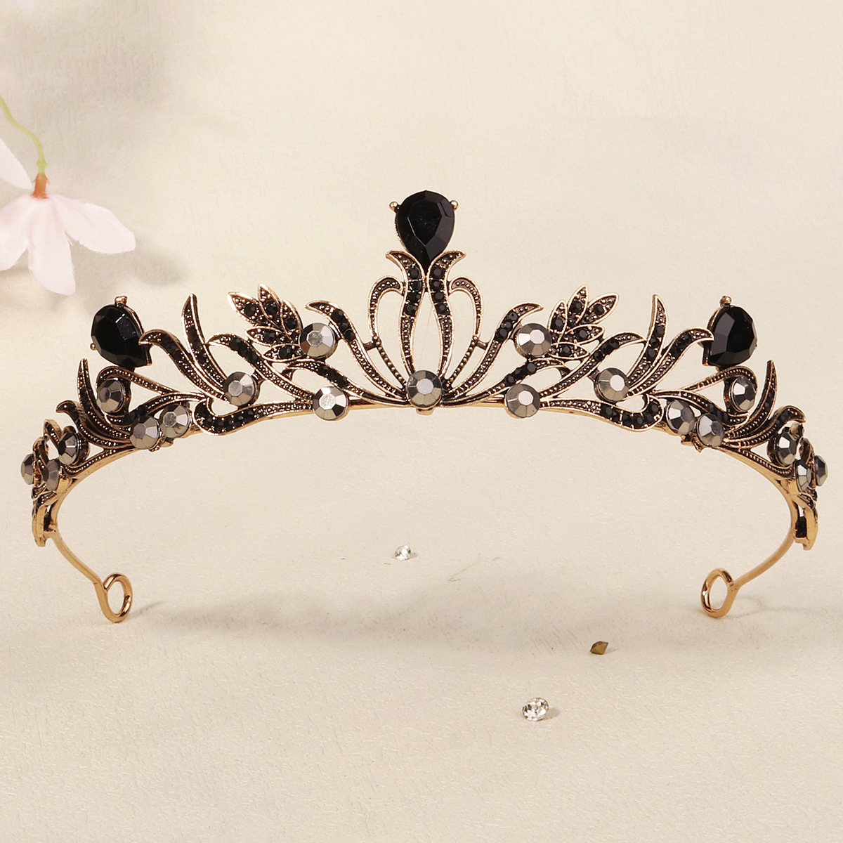 Dark High-end Alloy Rhinestone Crownstylish Headpiece — foto 31