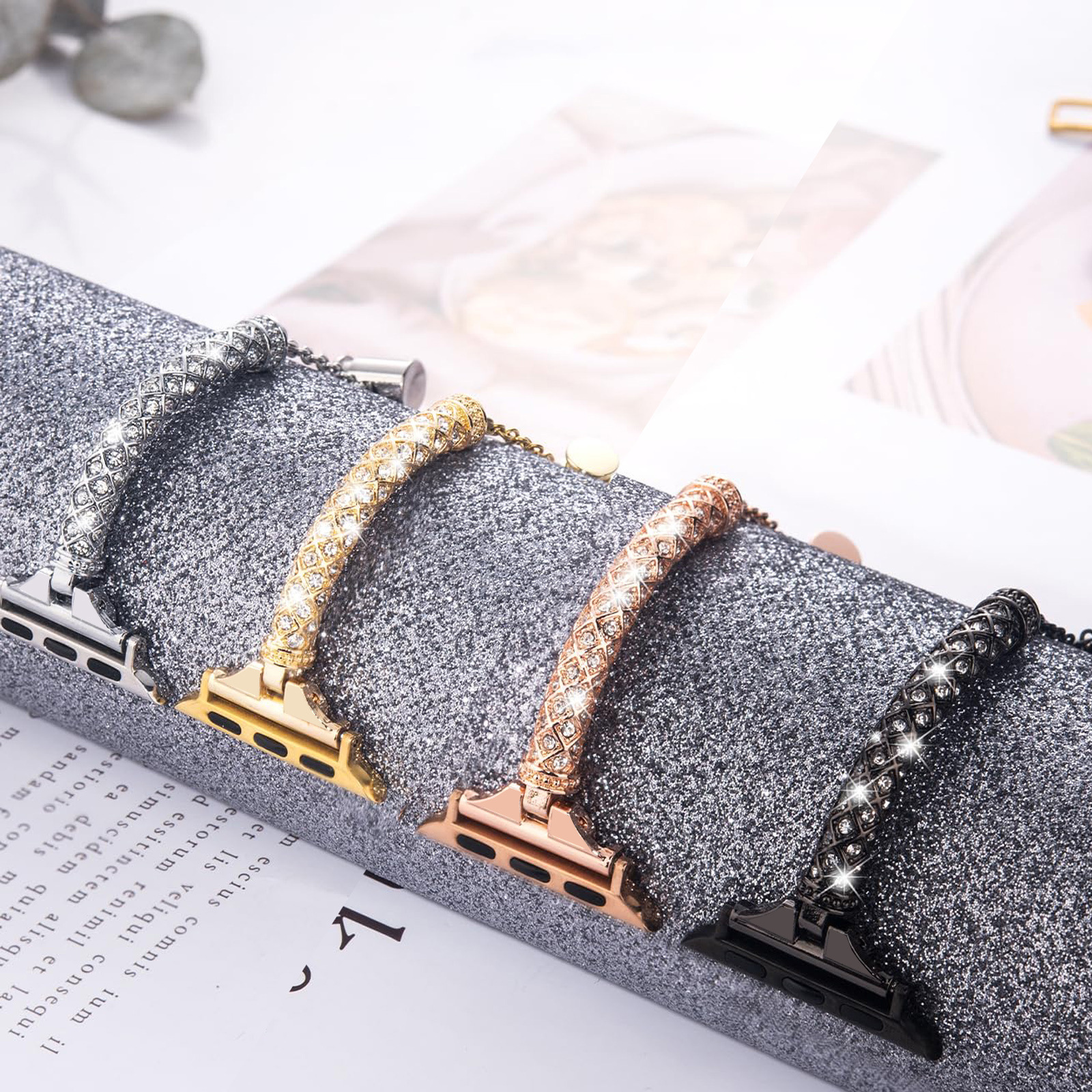 Title 1, Womens Creative Versatile Diamond Studded Meta...