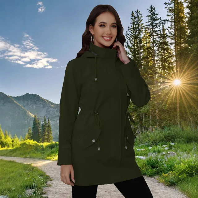 Outdoor Jacket Coat Female Versatile Casual Top Army Green - Shop at LoveMi