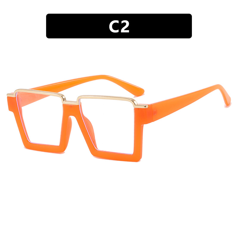 Retro Simple Versatile Artistic Lower Semi-rimless Square Plain Glasses - Image 20