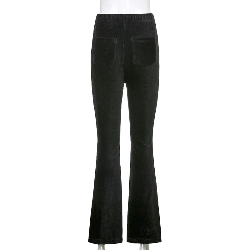 Title 12, Ladies Stretch Corduroy Micro Flared Casual Pants