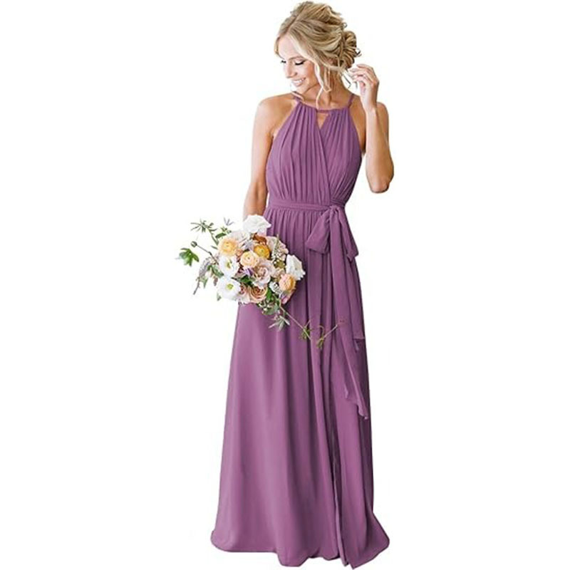 European And American Style Women Strap Chiffon Bridesmaid Dress Long Picture Color 7 Ussize12 - Shop at LoveMi