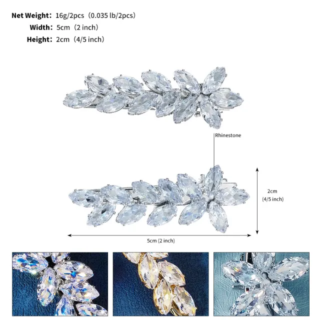 Korean Version All match Crystal Wheat Barrettes Silver Hs J6754S - Shop at LoveMi