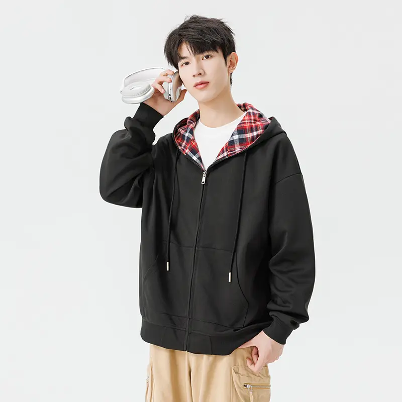 Men's Spring And Autumn Loose Hooded Top