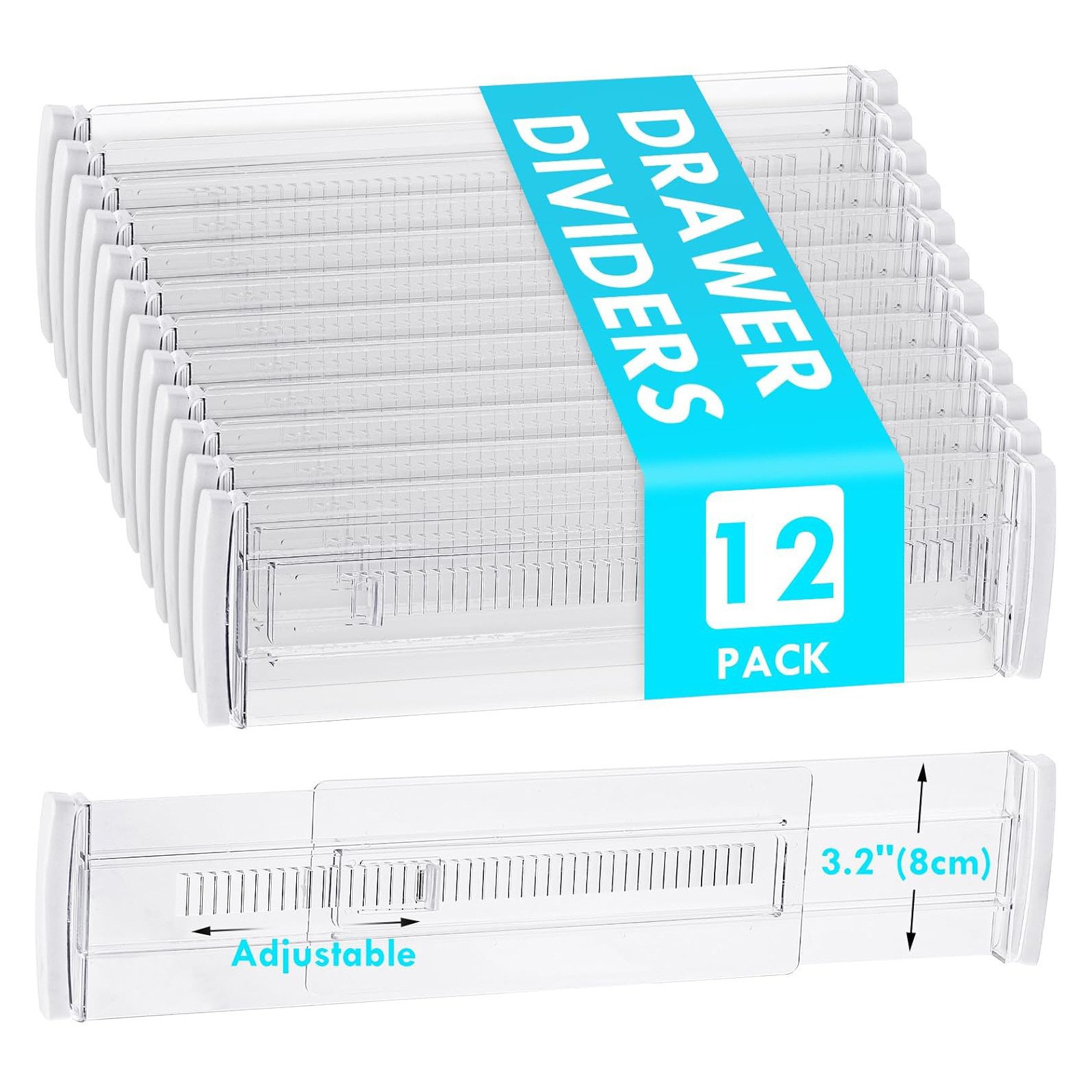 Adjustable Divider Length Adjustable Storage Partition For Drawers