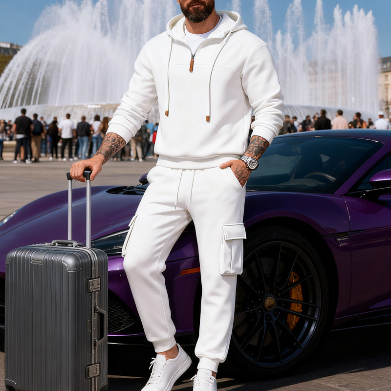 Mens Sports Hoodie And Sweatpants Set