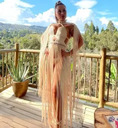 Women's Hand-woven Tassel Dress Creative Beach Travel Sexy Split Chest Wrap - A06 White Dress - View 1