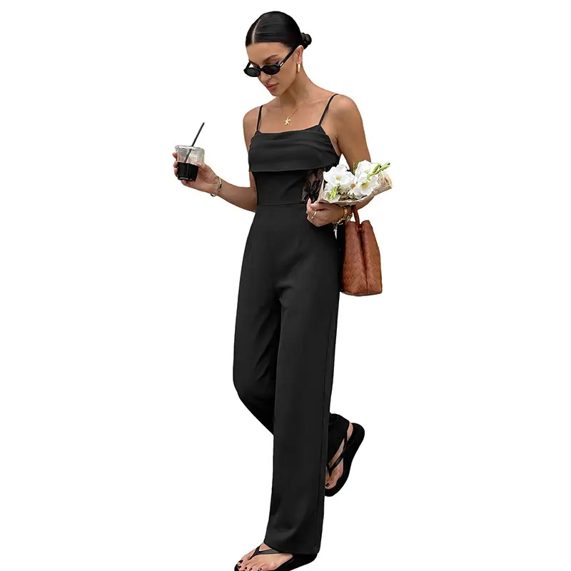 Women's Lace-Patchwork Sheer Jumpsuit