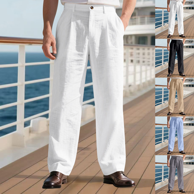 Thin Profile Loose Straight Business Suit Pants