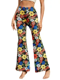 Fashion Printing Hip Hop Style Bell-bottom Pants - Style 7 - View 1