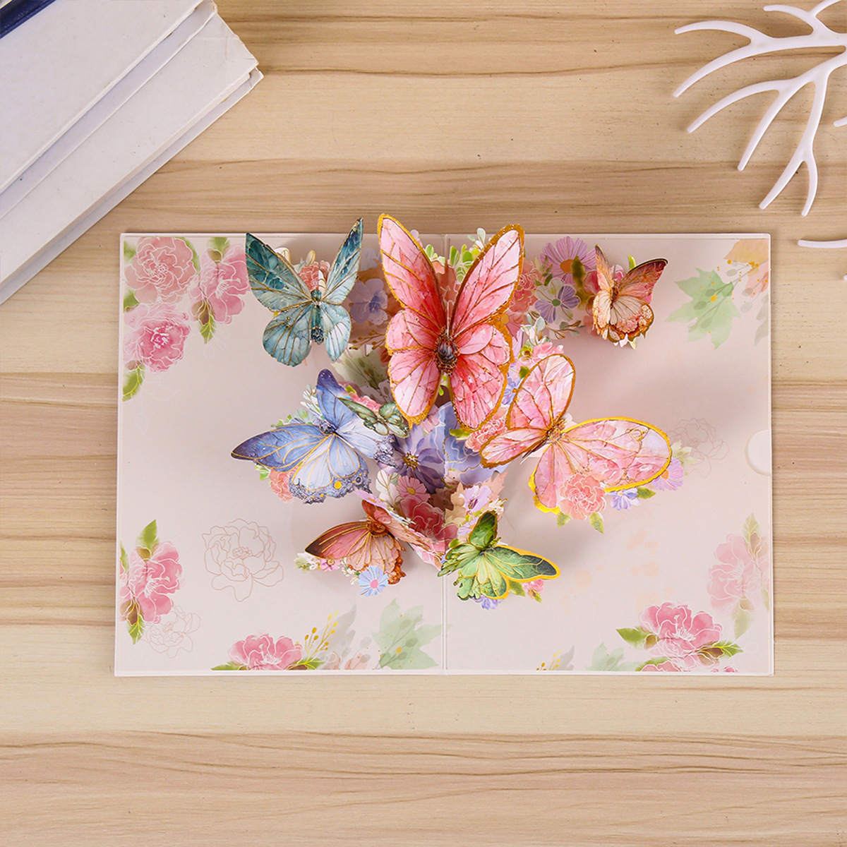 Title 13, Greeting Card Creative 3D Card Folding Pansy St...