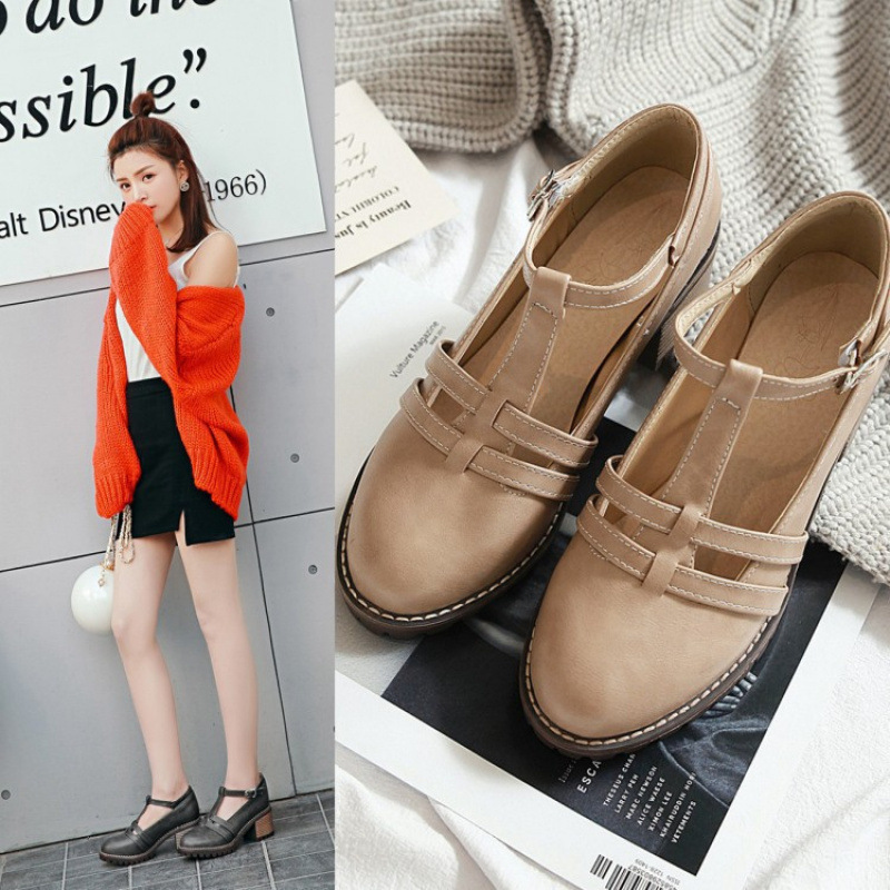 Women's Retro All-Match Vintage British-Style Plus-Size Shoes
