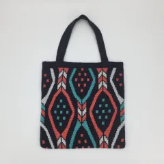 Large Capacity Woven Fabric Cute Fashion Tote Bag - Blue - View 1