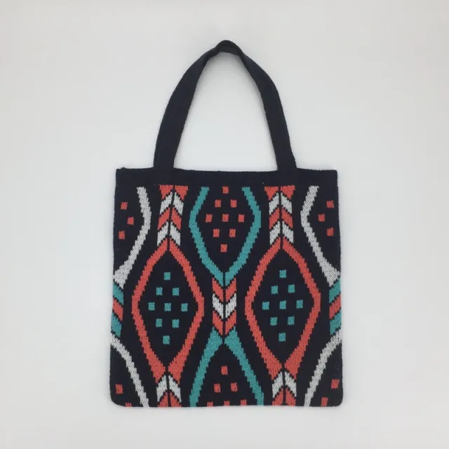 Large Capacity Woven Fabric Cute Fashion Tote Bag Blue - Shop at LoveMi
