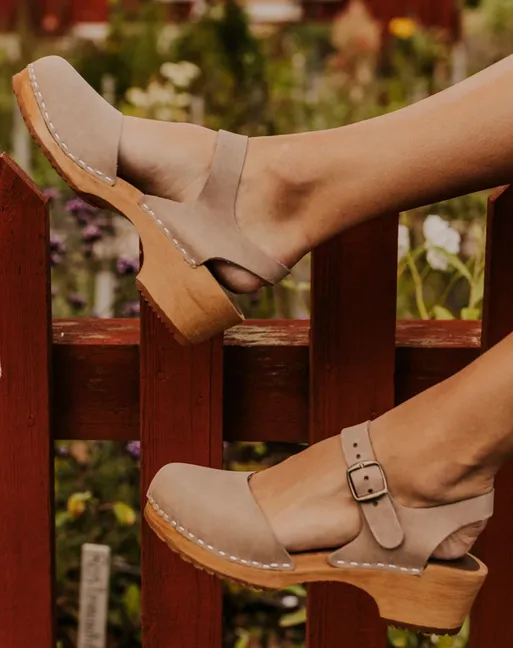 Women's Closed Toe Platform Sandals Beige - Shop at LoveMi