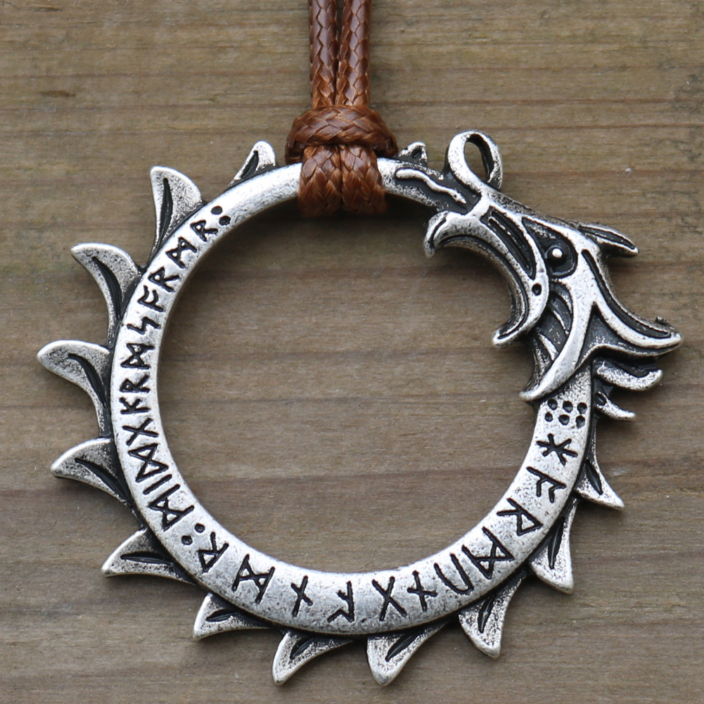 Faucet Lunawen Rune Pendant Trendy Men's Popular Alloy Necklace