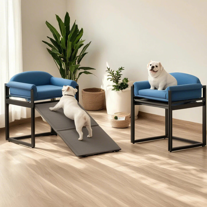 Wrought Iron Pet Sofa Bed With Companion Chair detail photo 4