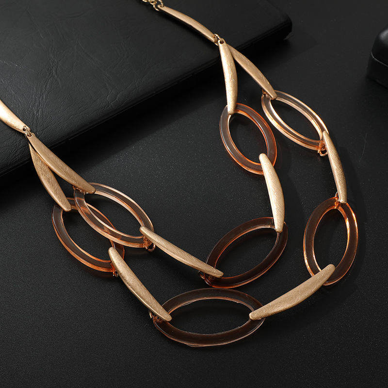 Fashion Lady Choker Brushed Exaggerated