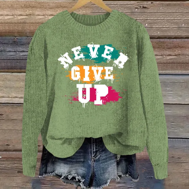 Women's Autumn And Winter Round Neck Pullover Sweater Green - Shop at LoveMi