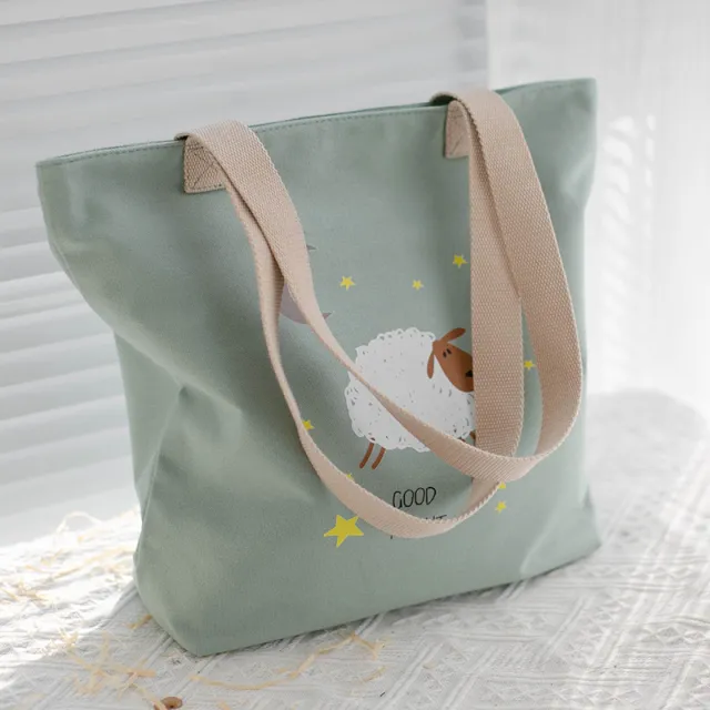 Women's Canvas Artistic Portable One shoulder Mummy Tote Bag Green - Shop at LoveMi