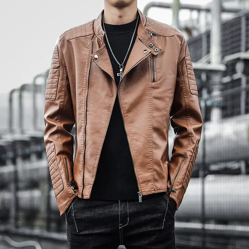 Men's Clothing Leather Jacket Coat Autumn