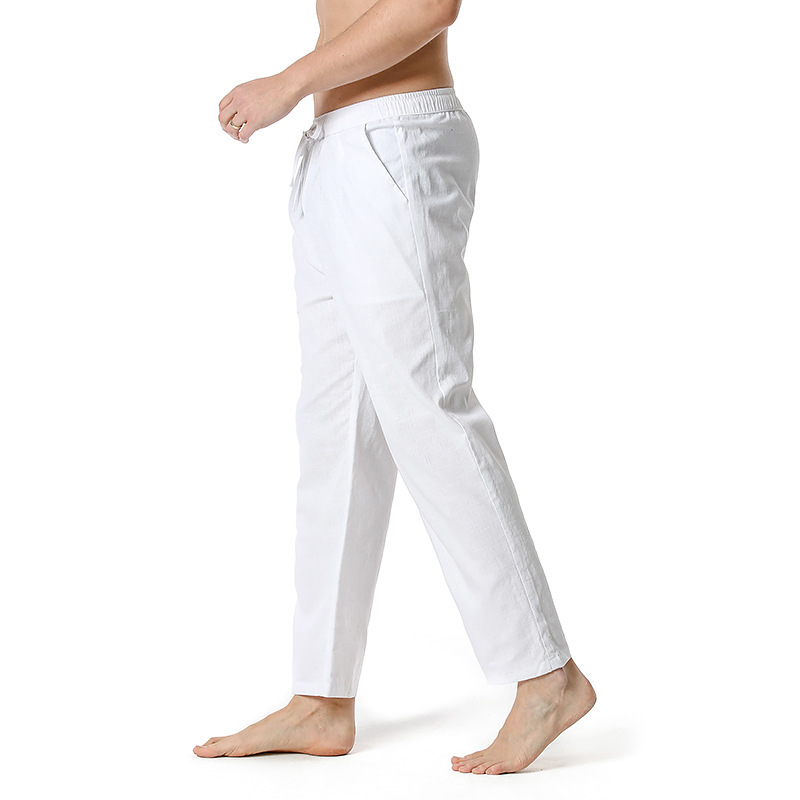 Non-stretch Cotton-linen Casual Regular-length Capri Pants For European And American Youth image 16