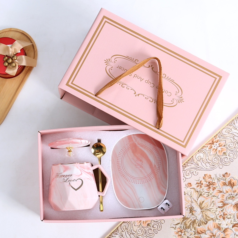 Heart Stone Pattern Powder Box